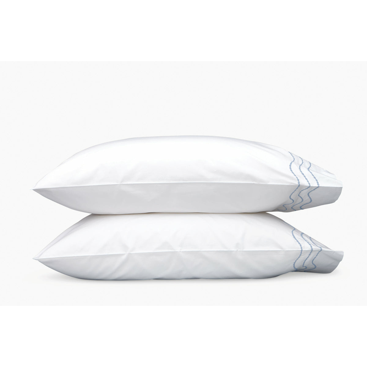 Matouk Serena Bedding Collection Pillowcases Azure Fine Linens