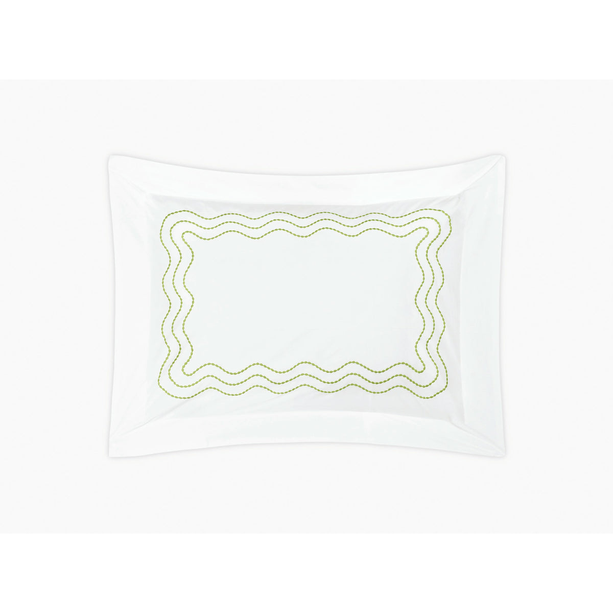 Matouk Serena Bedding Collection Standard Sham Spring Green Fine Linens