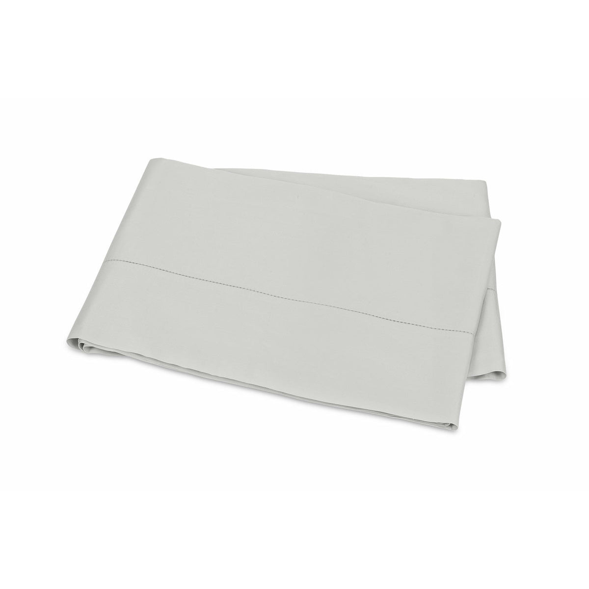 Matouk Talita Hemstitch Bedding Flat Sheet Silver Fine Linens