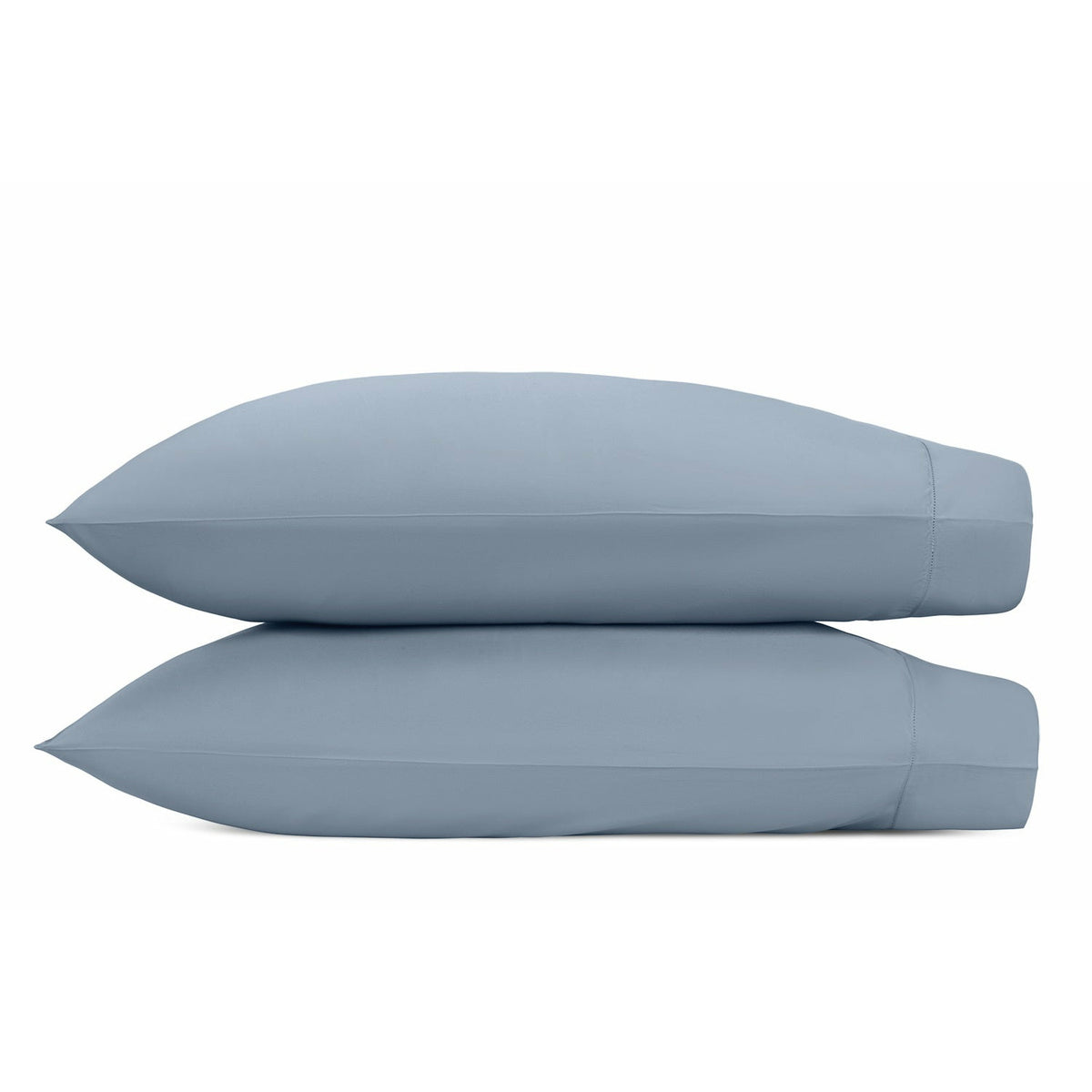 Matouk Talita Hemstitch Bedding Pillowcases Hazy Blue Fine Linens