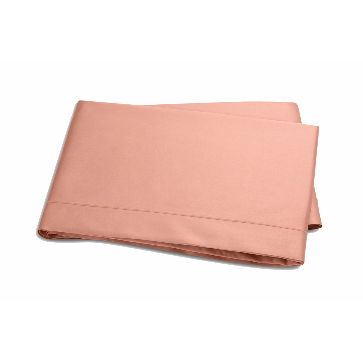 Matouk Talita Satin Stitch Bedding Flat Sheet Shell Fine Linens