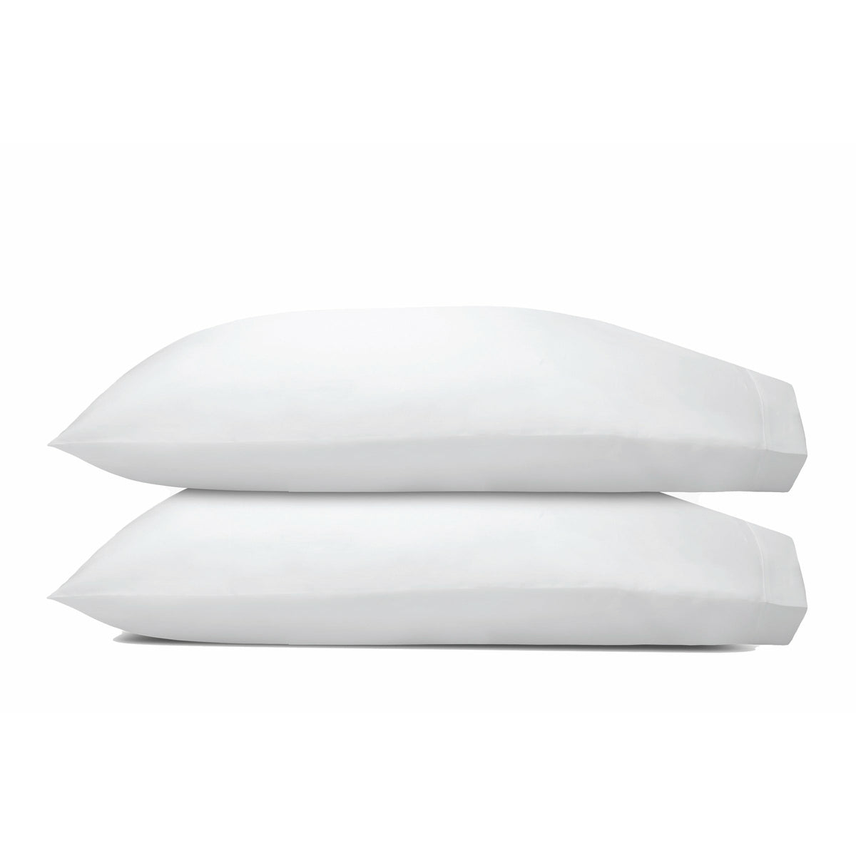 Matouk Talita Satin Stitch Bedding Pillowcases White Fine Linens