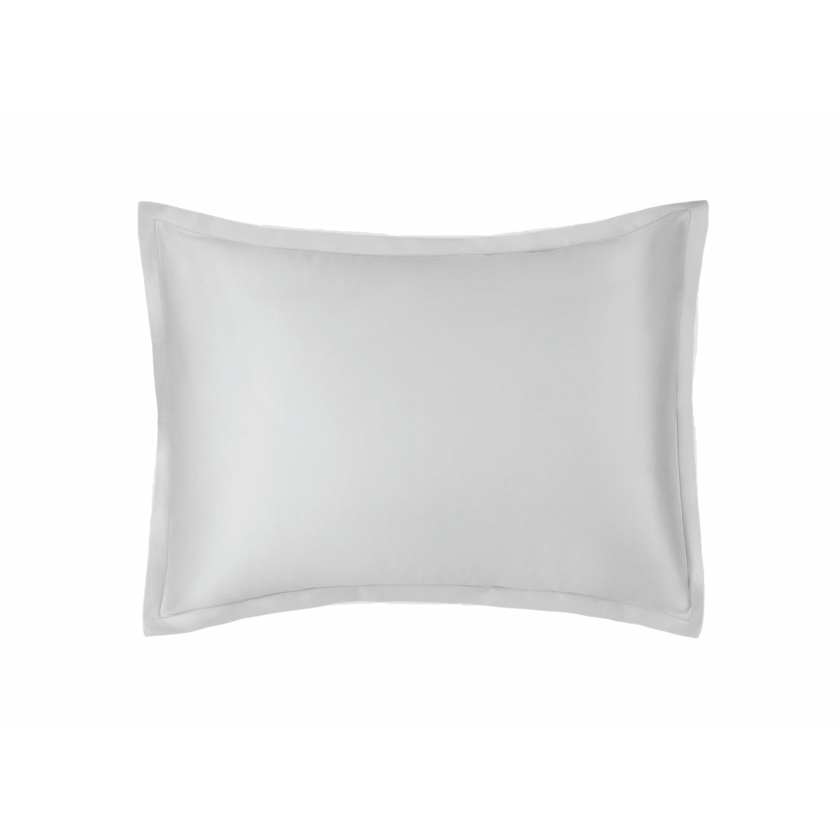 Matouk Talita Satin Stitch Bedding Standard Sham Silver Fine Linens