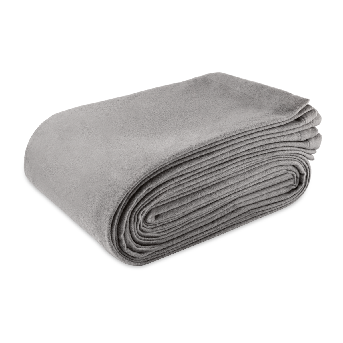 Folded Blanket of Matouk Venus Bedding in Pearl Grey Color