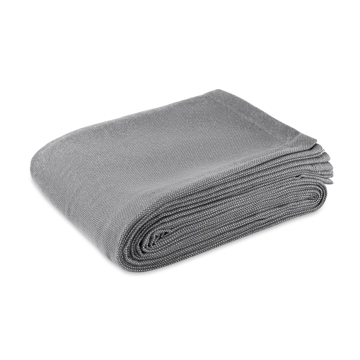 Matouk Webster Blanket Main Charcoal Fine Linens