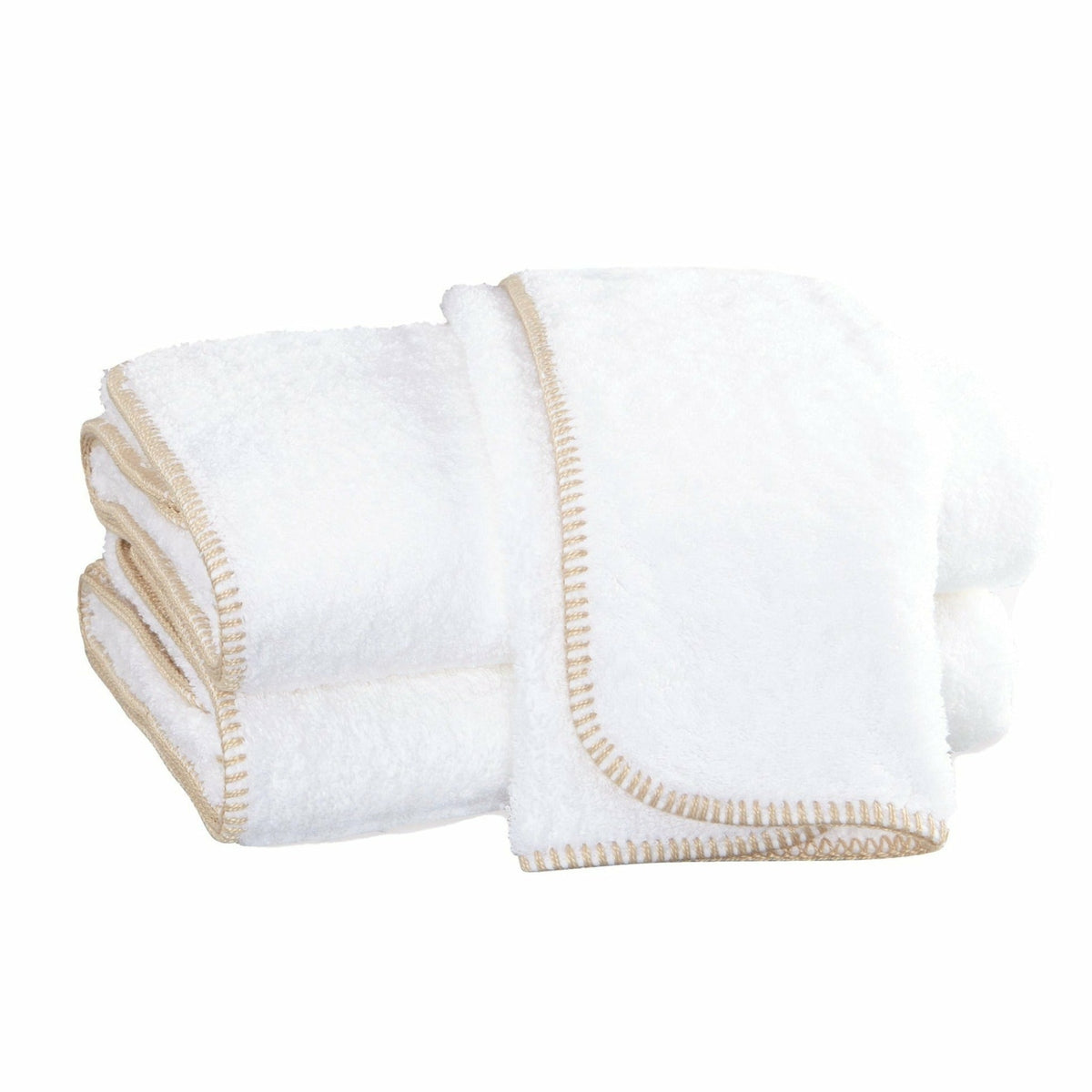 Matouk Whipstitch Bath Towels Main Ivory Fine Linens