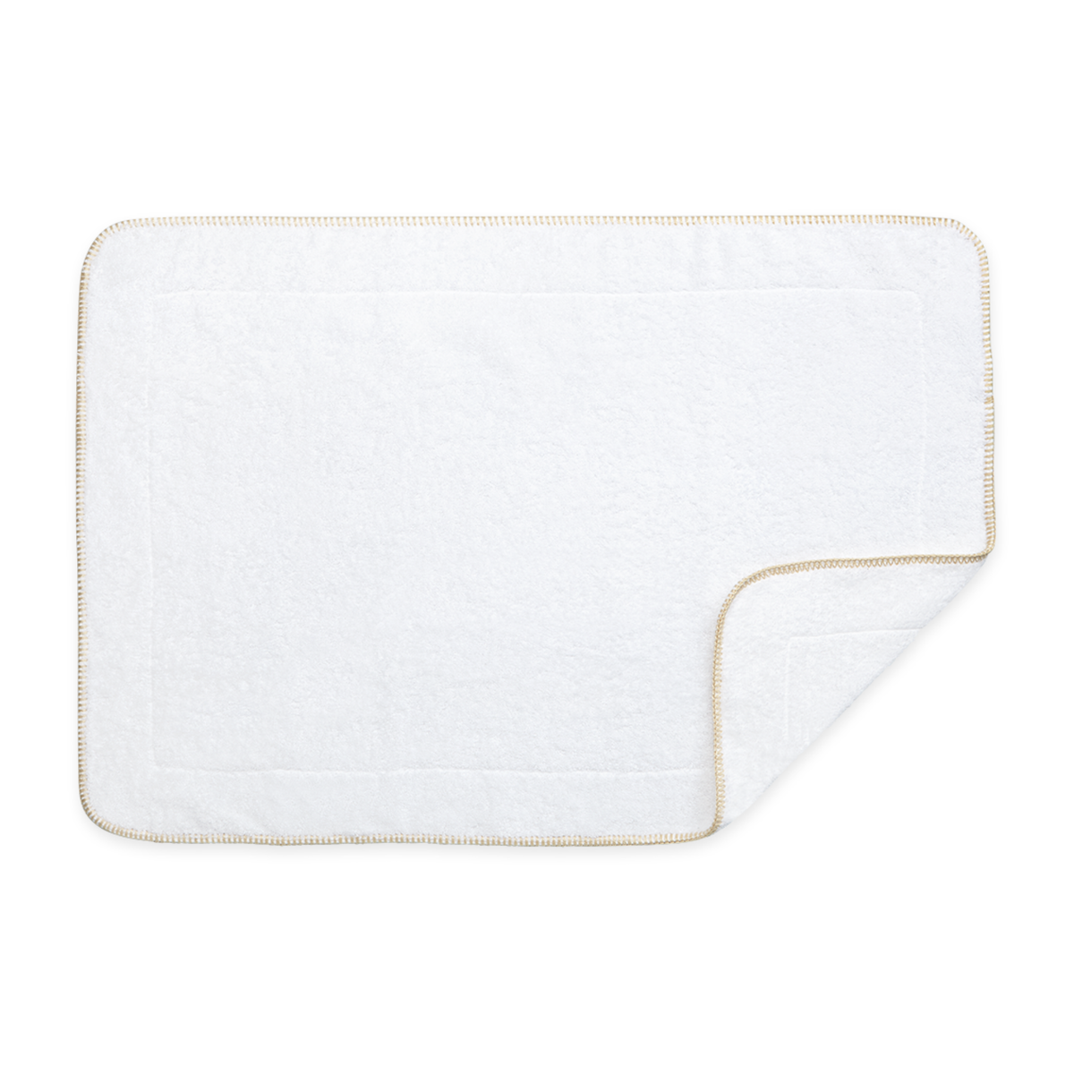 Matouk Whipstitch Bath Towels and Mats Top Ivory Fine Linens