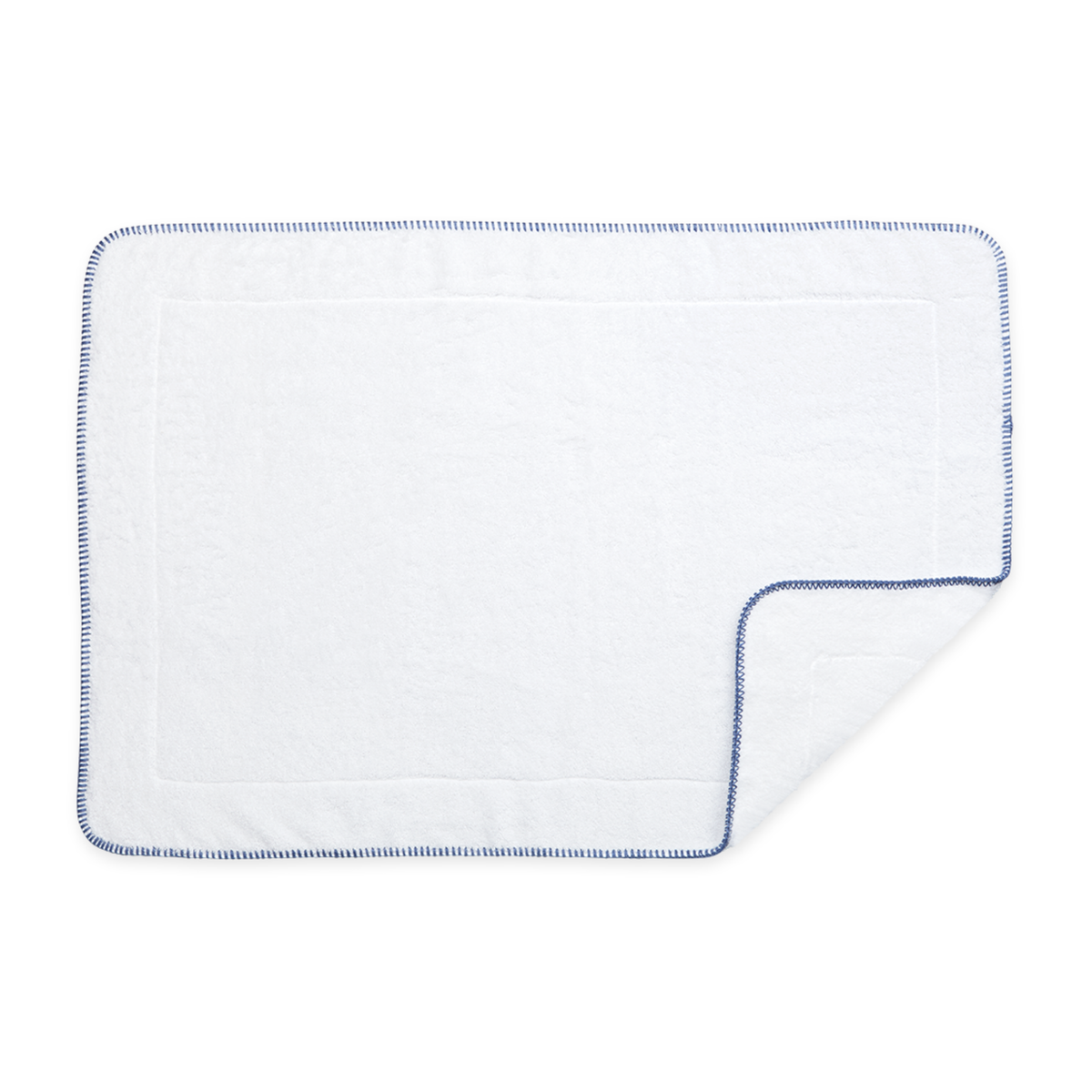Matouk Whipstitch Bath Towels and Mats Top Periwinkle Fine Linens
