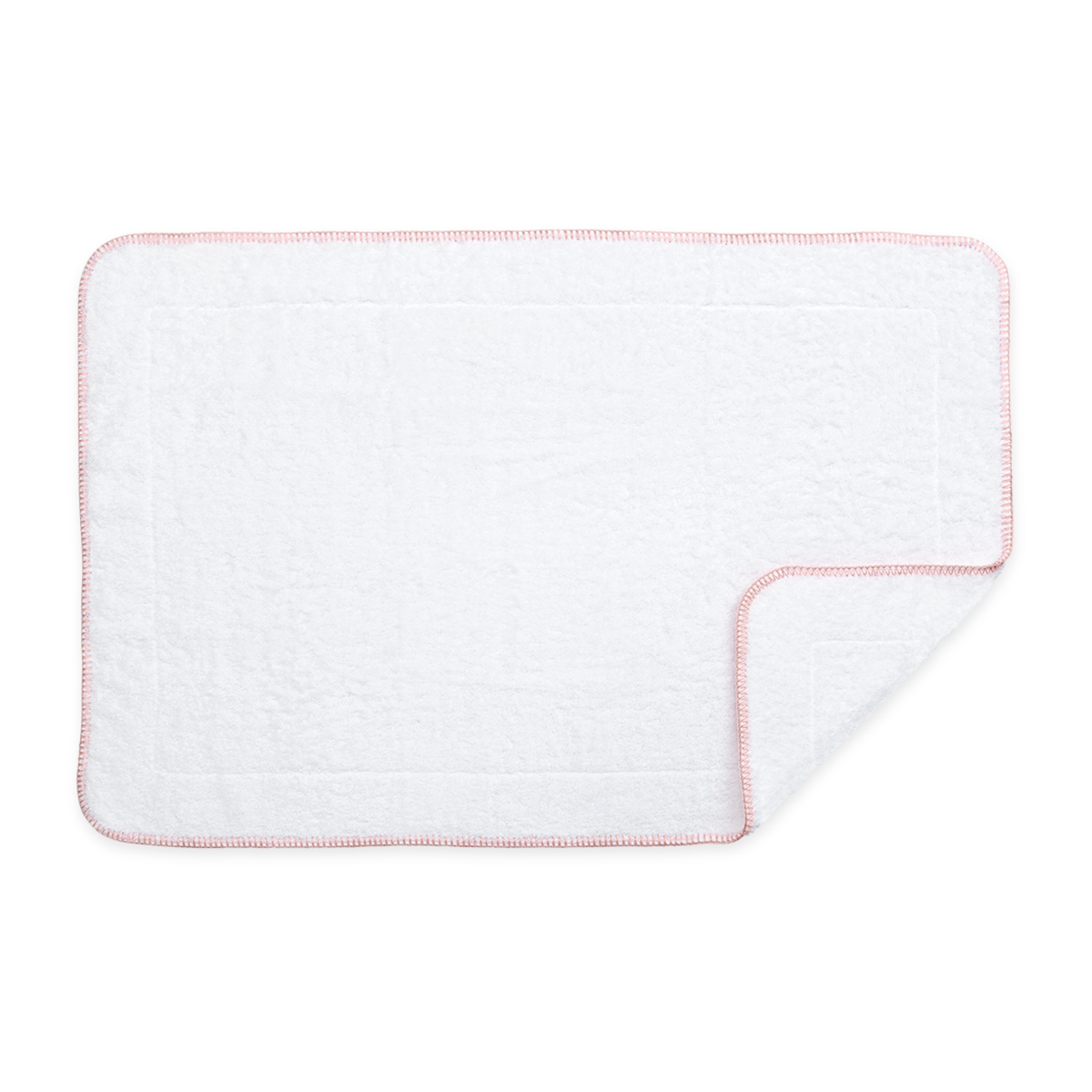 Matouk Whipstitch Bath Towels and Mats Top Pink Fine Linens