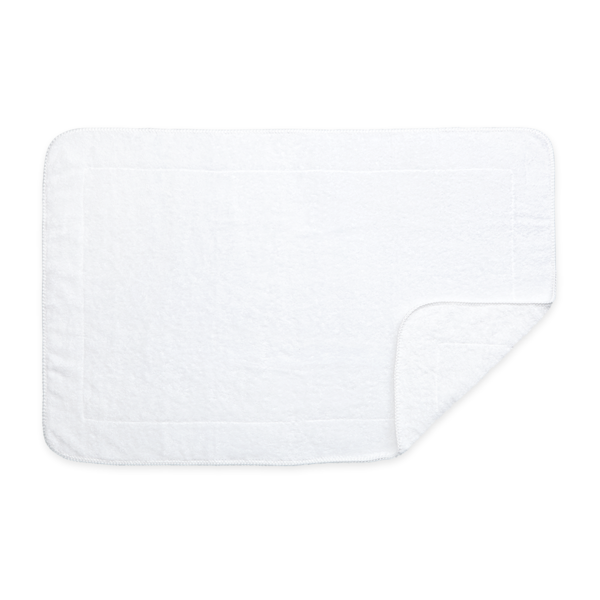 Matouk Whipstitch Bath Towels and Mats Top White Fine Linens