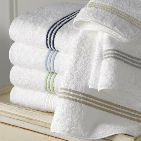 Matouk Bel Tempo Bath Towels Stack Fine Linens