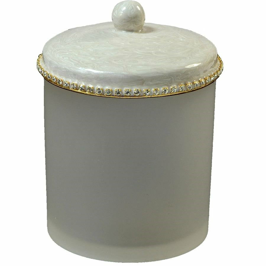 Mike and Ally Audrey Bath Accessories Round Q-Tip Jar Moonglow