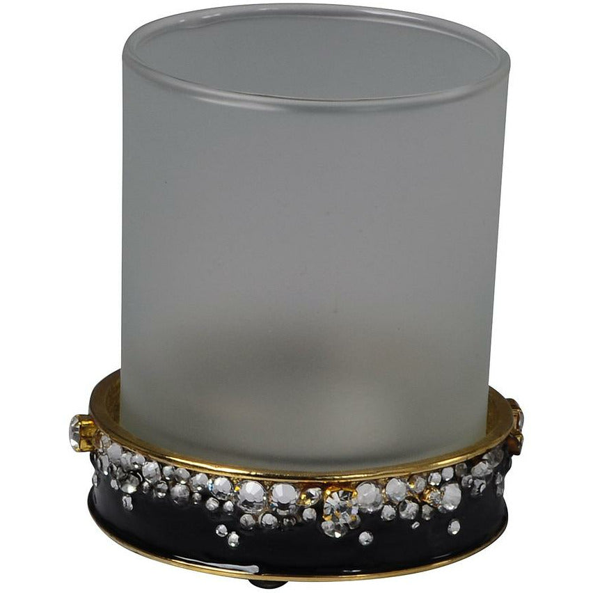 Mike and Ally Duchess Bath Accessories Round Tumbler Black