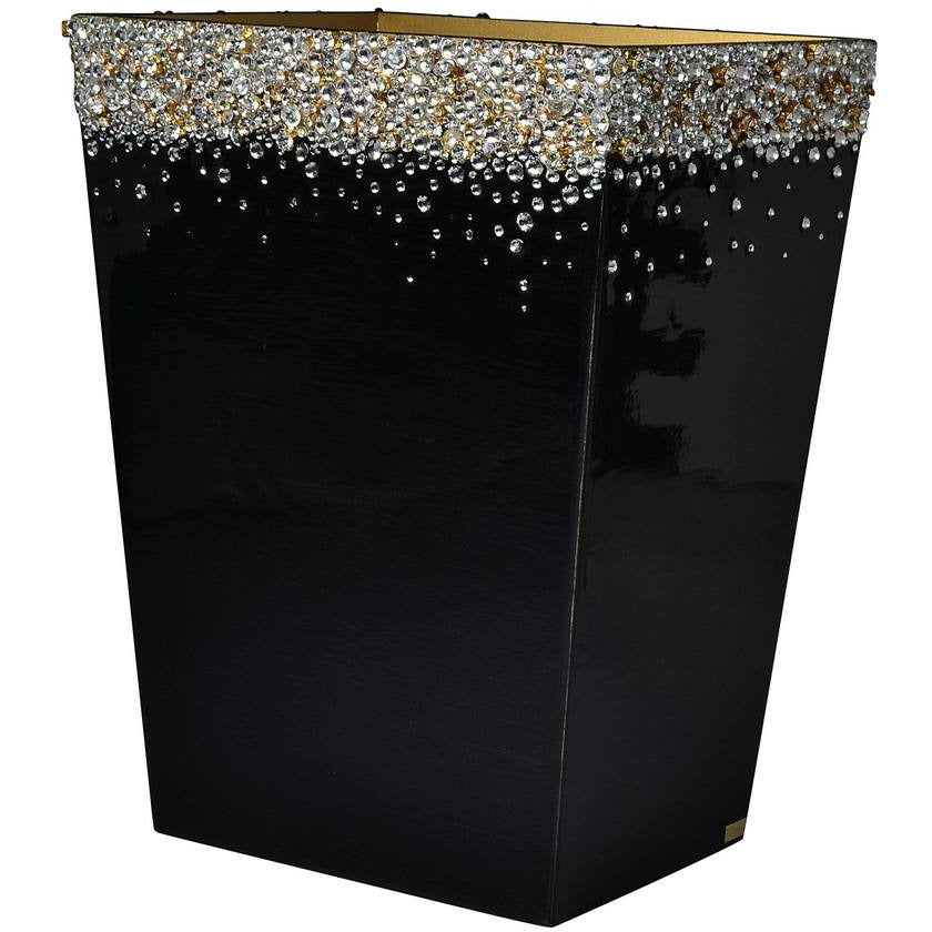 Mike and Ally Duchess Bath Accessories Wastebasket Black