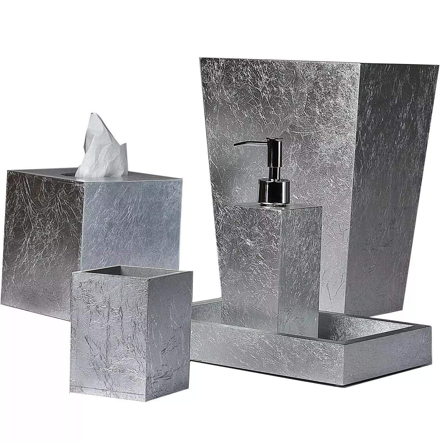 Mike and Ally Eos Bath Accessories Silver Leaf