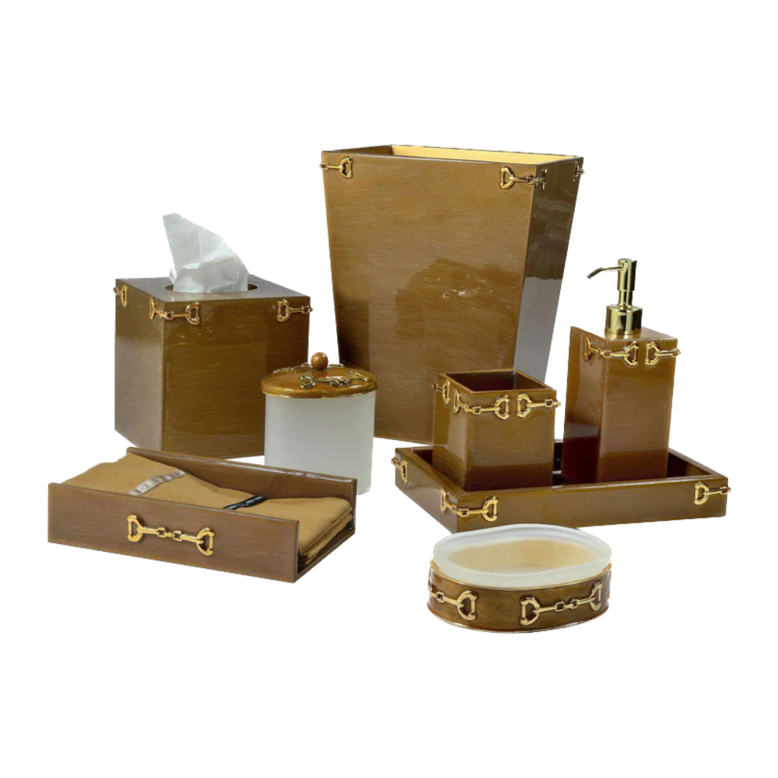 Mike and Ally Hampton Bath Accessories Cocoa Gold