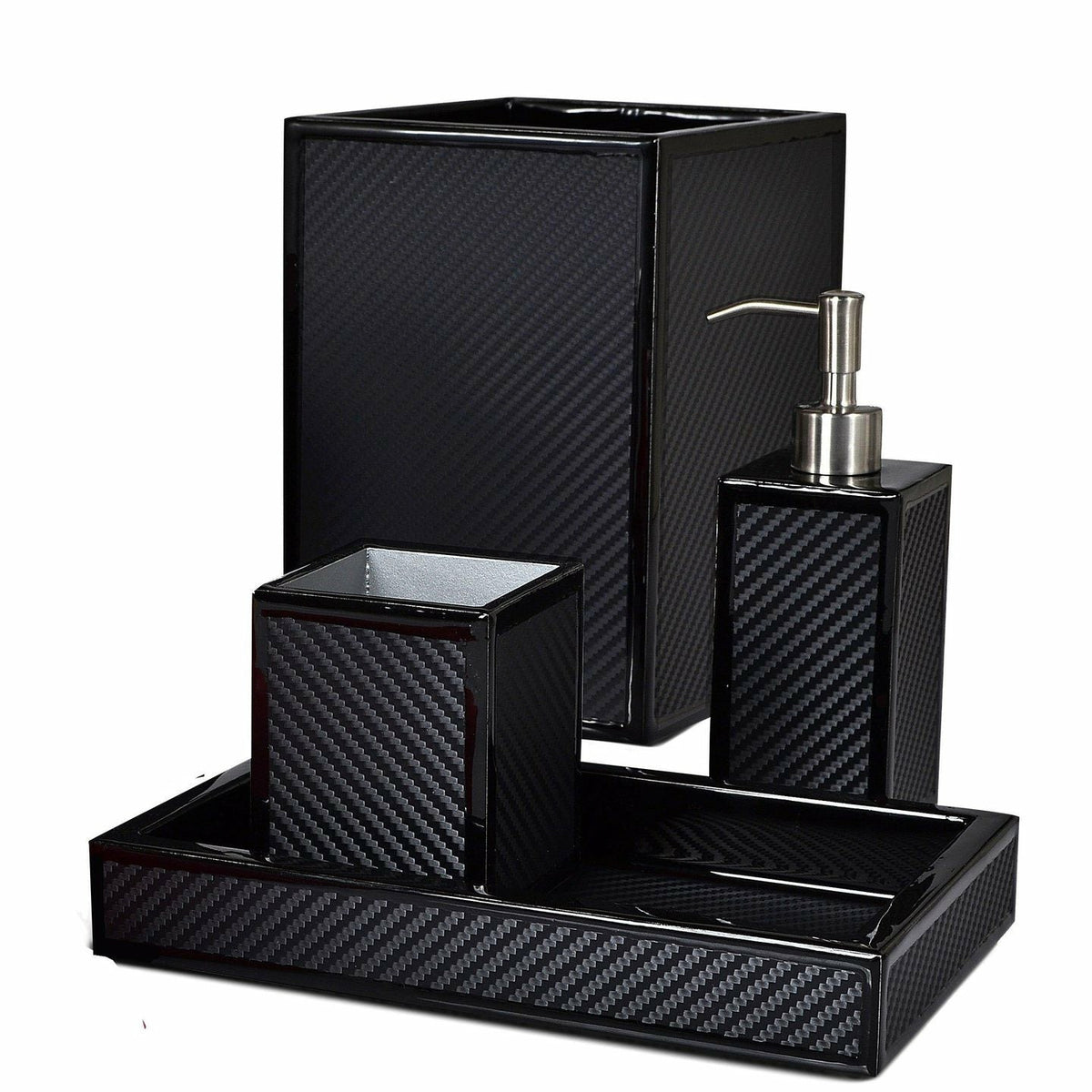 Mike and Ally Le Mans Bath Accessories Set Black