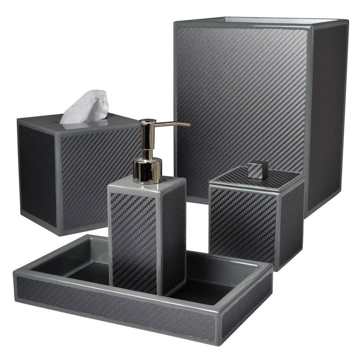 Mike and Ally Le Mans Bath Accessories Set Graphite