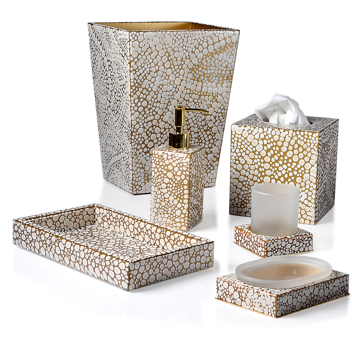 Mike and Ally Proseco Bath Accessories Oatmeal/Gold