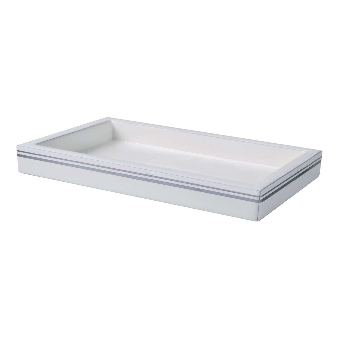 Mike and Ally Resort Bath Accessories Pure Silver Rectangle Tray