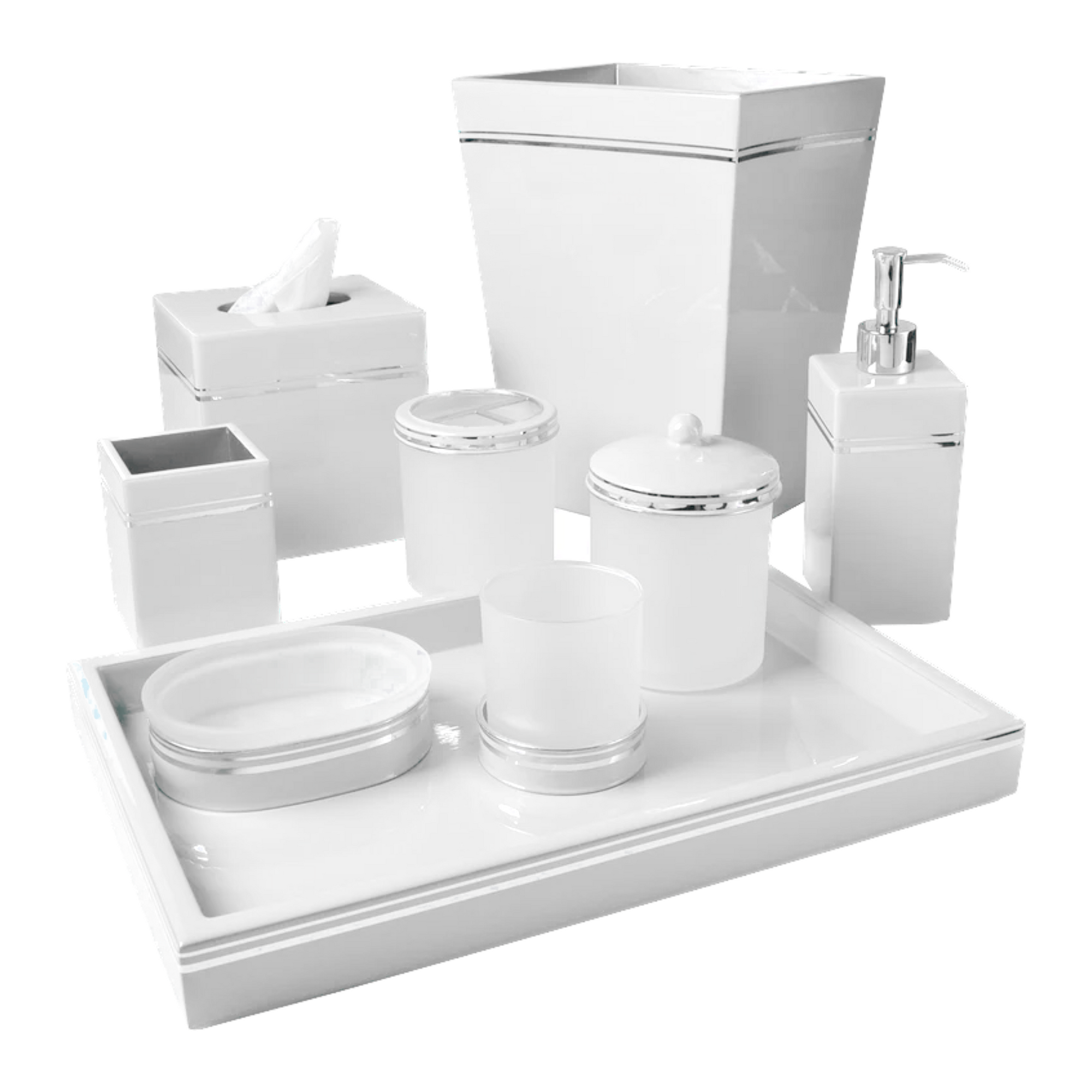 Mike and Ally Resort Bath Accessories Pure Silver