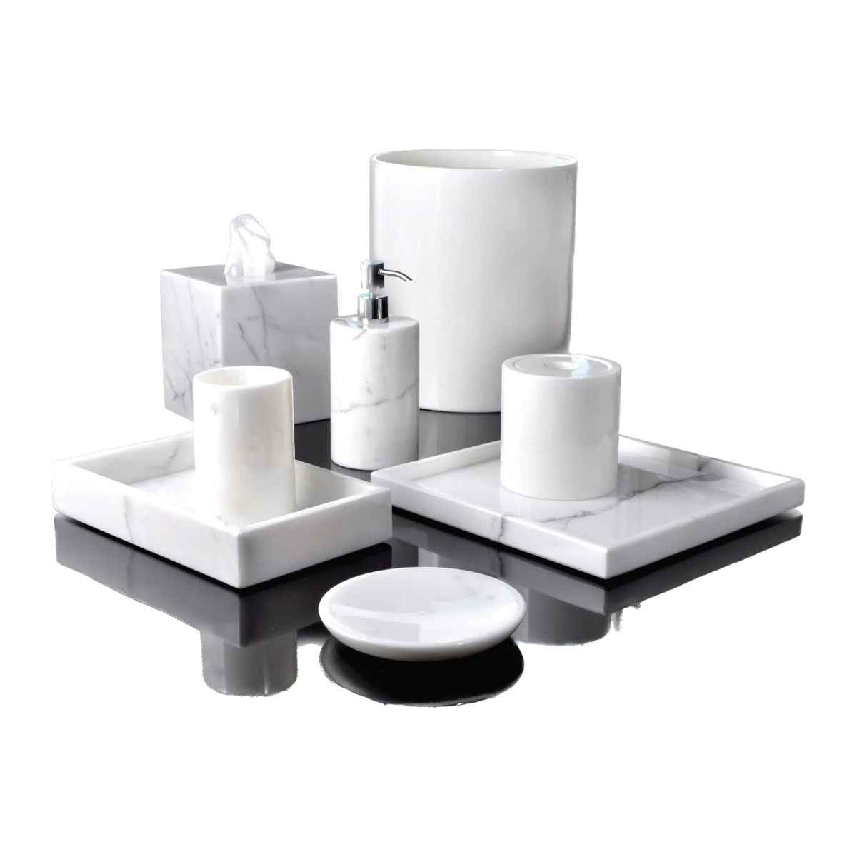 Mike and Ally Statuario Marble Bath Accessories Collection
