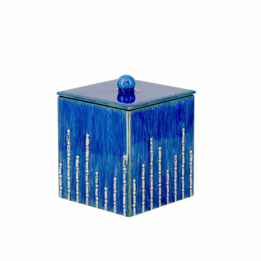 Mike and Ally Swarovski Deauville Bath Accessories Square Container French Blue