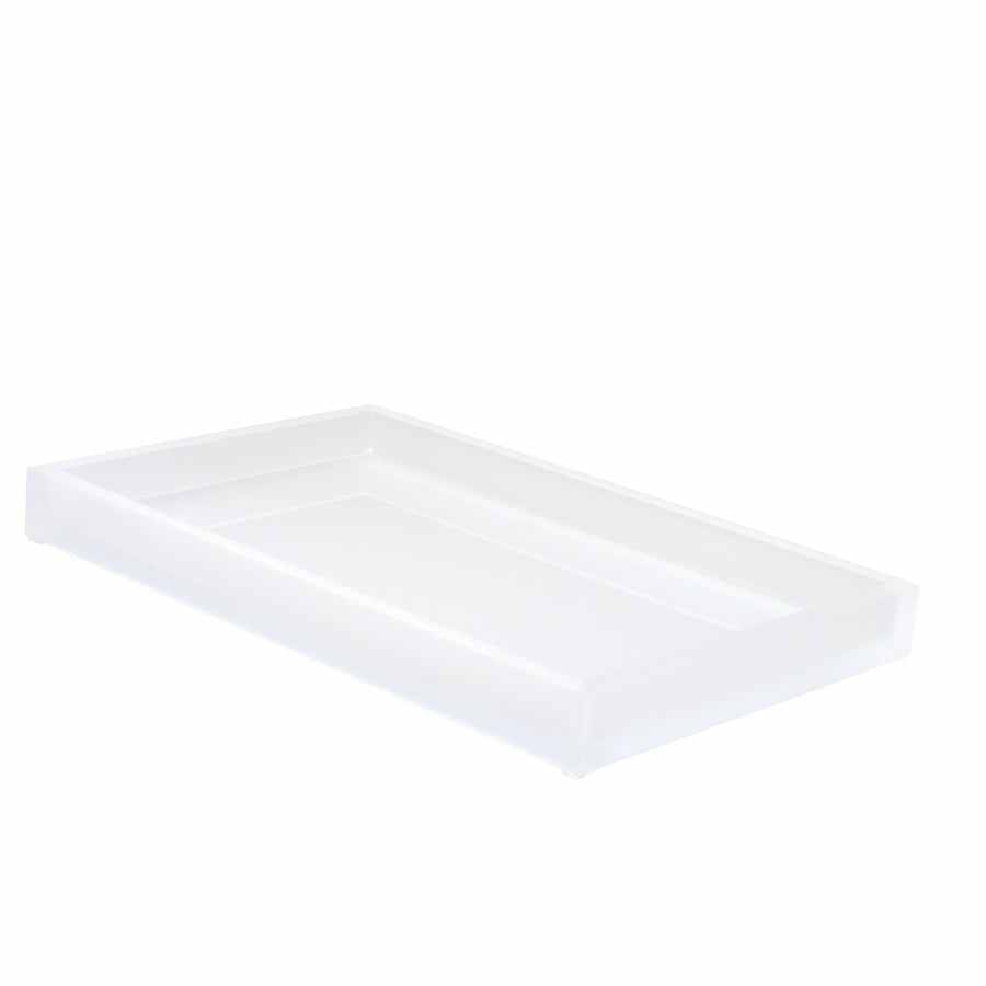 Mike and Ally Swarovski Frosted Snow Bath Accessories Large Vanity Tray
