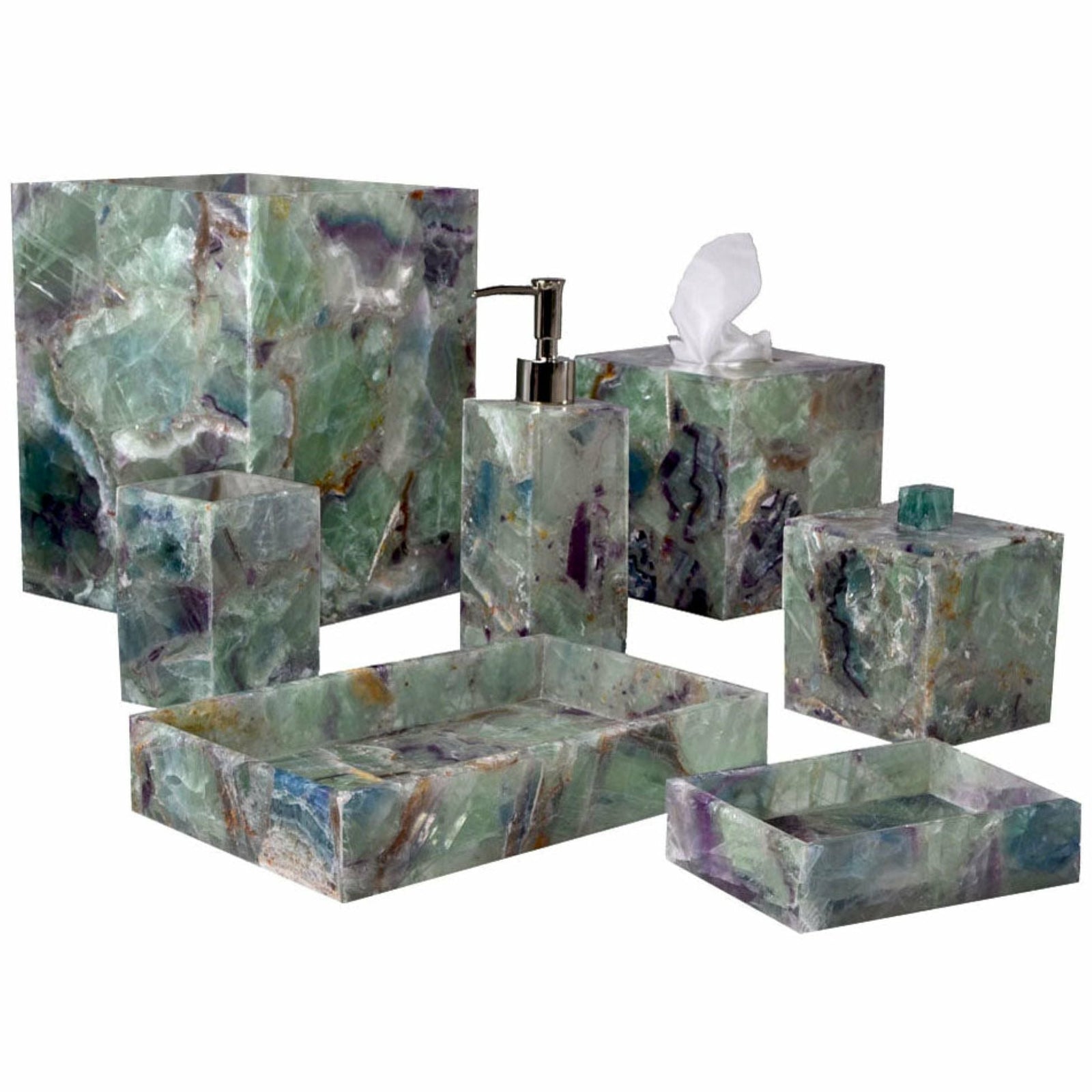 Mike and Ally Taj Gemstone Bath Accessories Flourite