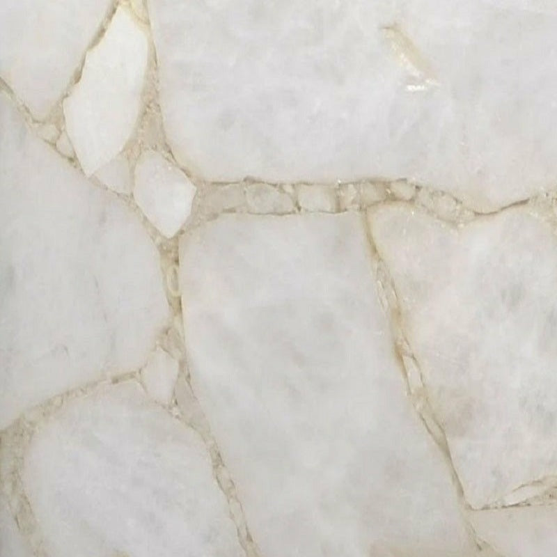 Mike and Ally Taj Gemstone Bath Accessories Milk White Quartz