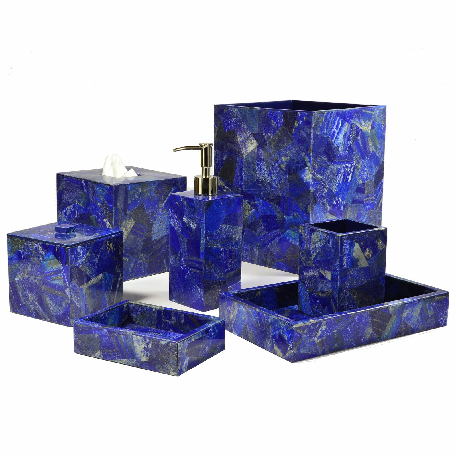 Mike and Ally Taj Premium Gemstone Bath Accessories Lapis