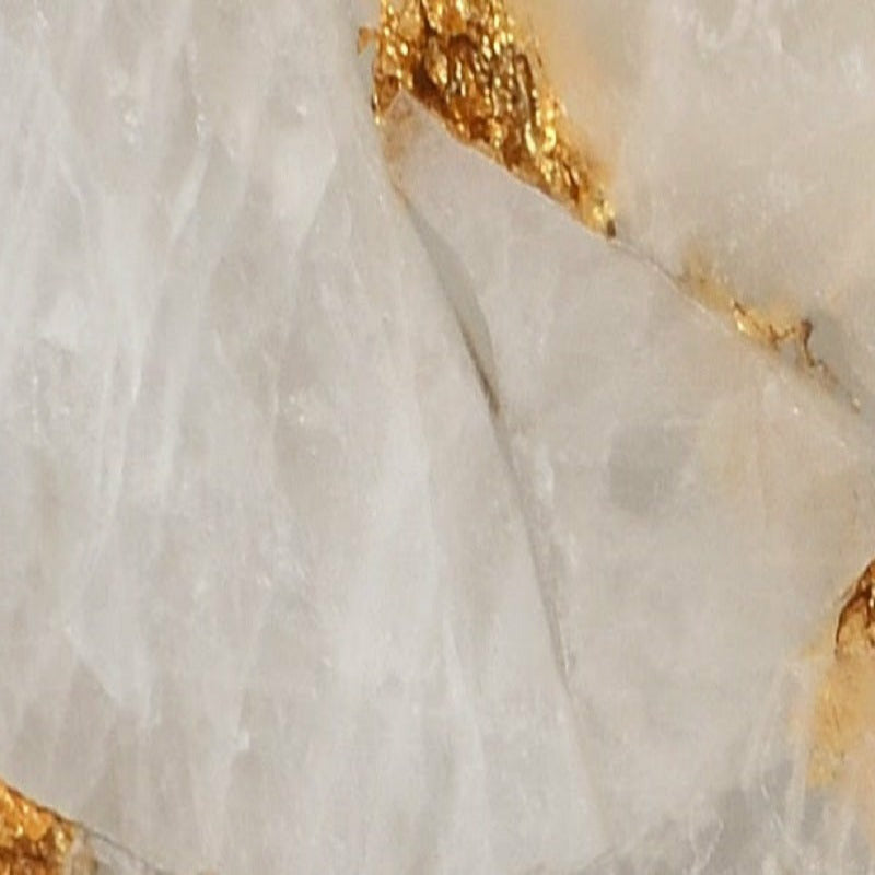 Mike and Ally Taj Premium Gemstone Bath Accessories Rock Crystal w/ Gold Foil