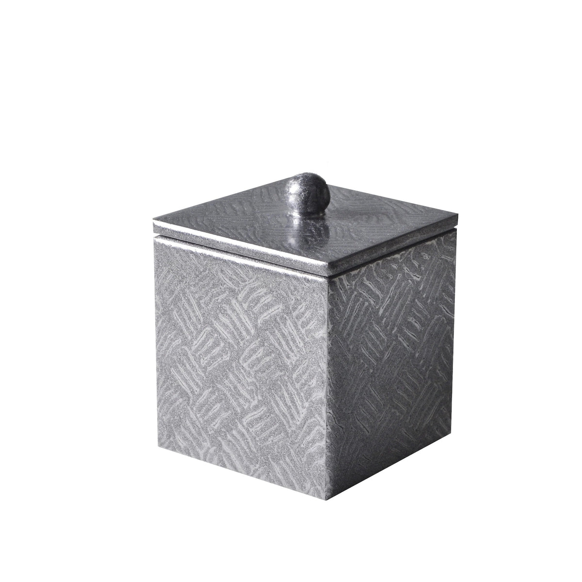 Mike and Ally Tilly Bath Accessories Metallic Silver Container