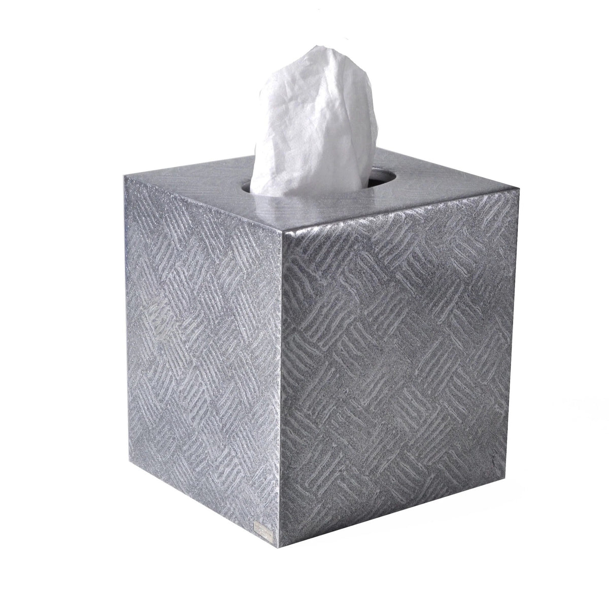 Mike and Ally Tilly Bath Accessories Metallic Silver Tissue Box