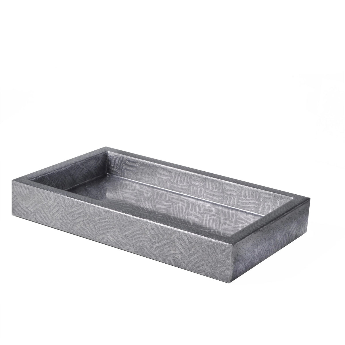 Mike and Ally Tilly Bath Accessories Metallic Silver Rectangle Tray
