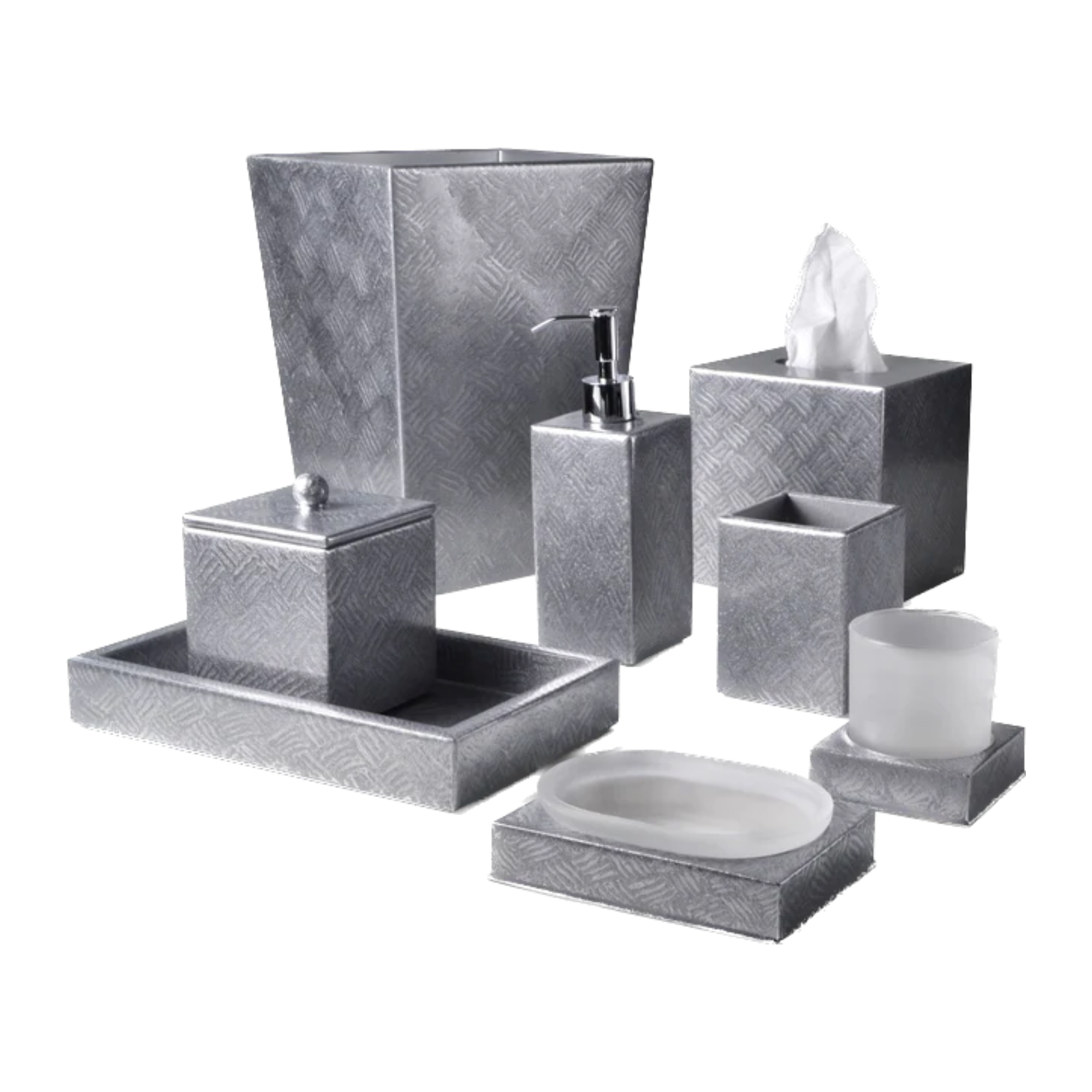 Mike and Ally Tilly Bath Accessories Metallic Silver