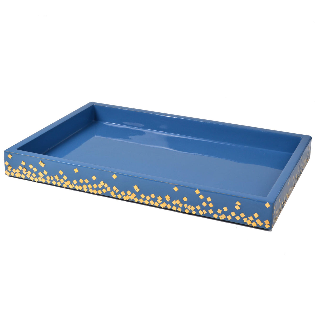 Mike and Ally Xenon Bath Accessories Thistle Gold Rectangle Tray