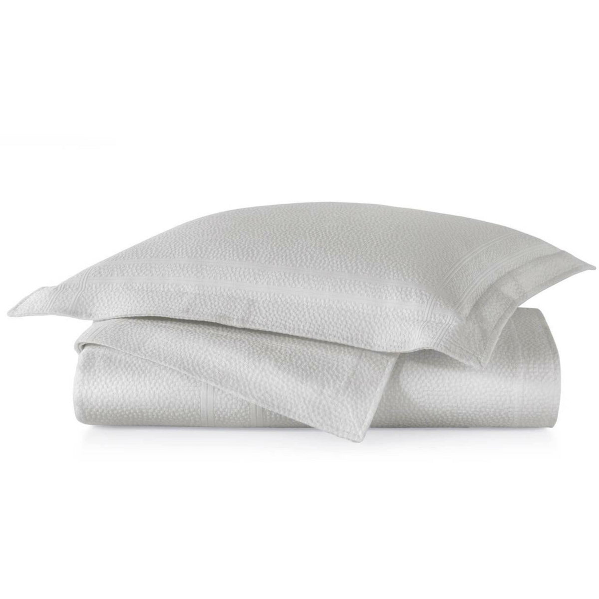 Peacock Alley Montauk Coverlets and Sham Grey Fine Linens