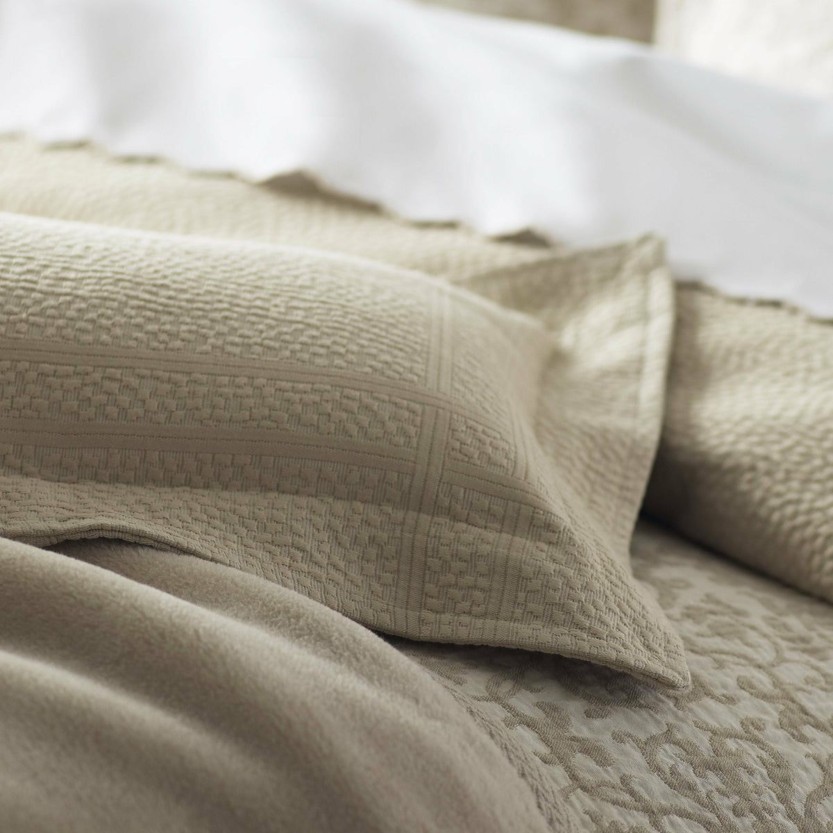 Peacock Alley Montauk Coverlets and Shams Detail Fine Linens