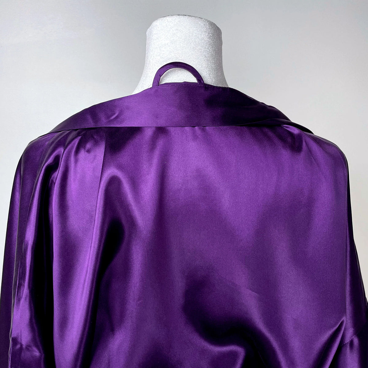 Mulberry Park Silks 100% Pure Silk Robe Hanging Loop Plum Fine Linens