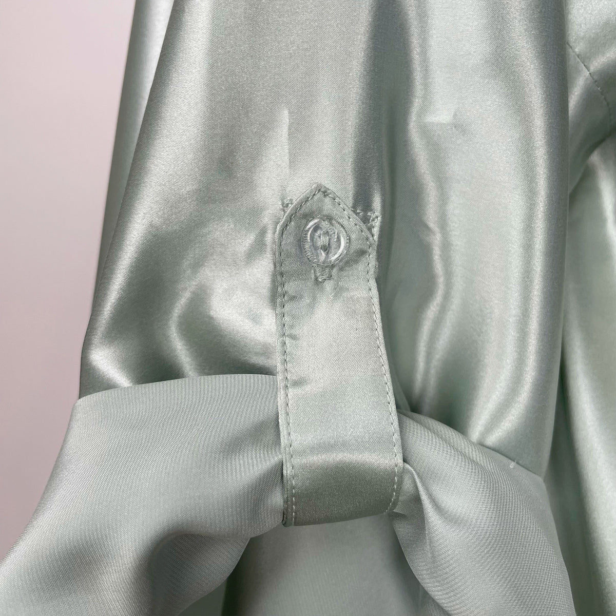 Mulberry Park Silks 100% Pure Silk Robe Sleeve Sage Fine Linens