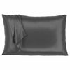 Mulberry Park Silks Deluxe 22 Momme Pure Silk Pillowcase Main Gunmetal Fine Linens