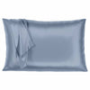 Mulberry Park Silks Deluxe 22 Momme Pure Silk Pillowcase Main Steel Blue Fine Linens