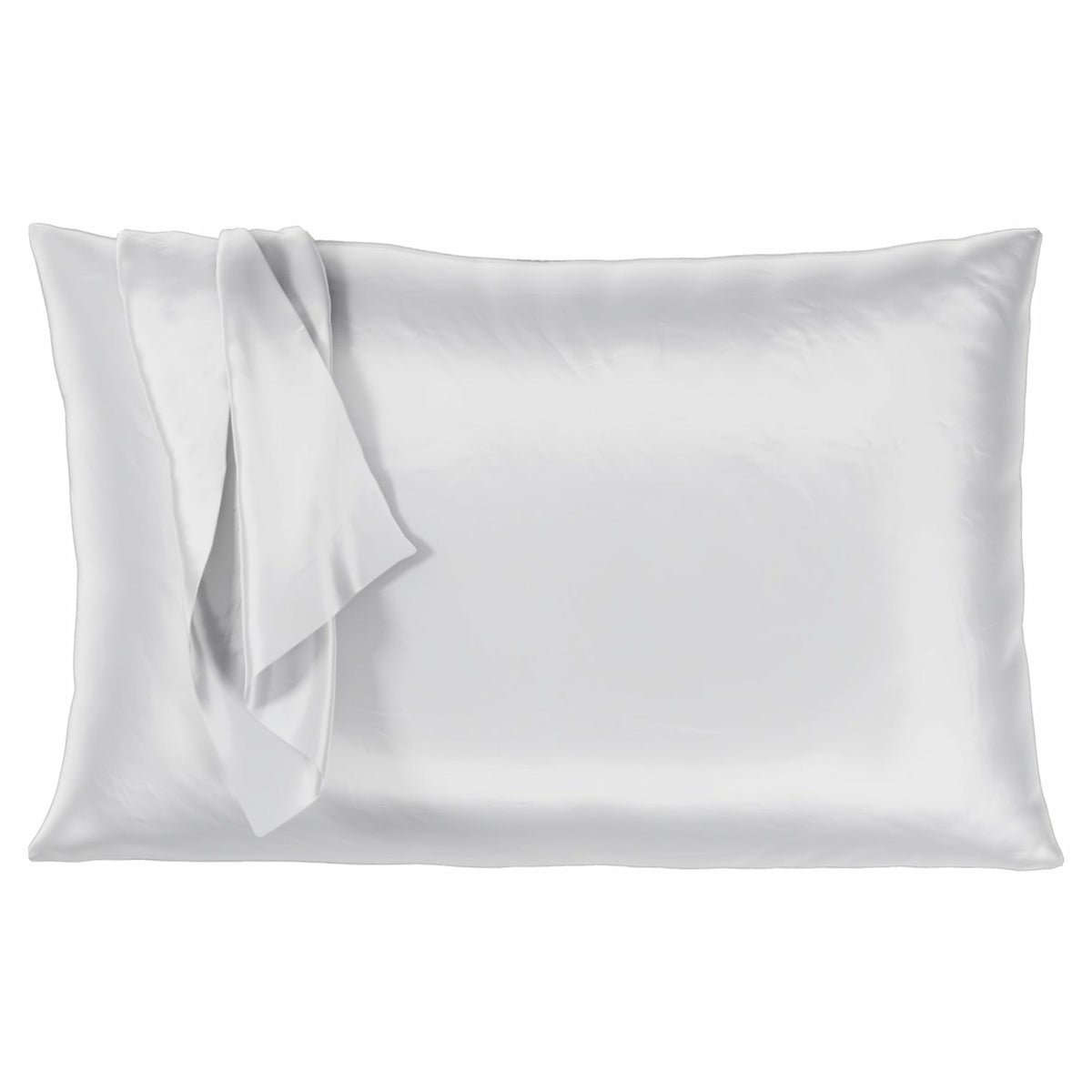 Mulberry Park Silks Deluxe 22 Momme Pure Silk Pillowcase White Fine Linens