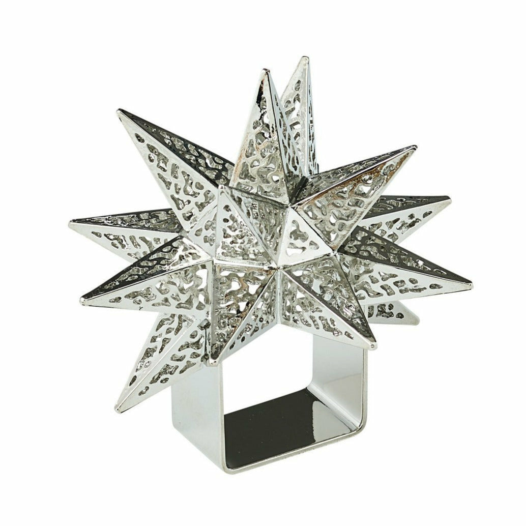 Kim Seybert Stardust Napkin Ring - Silver