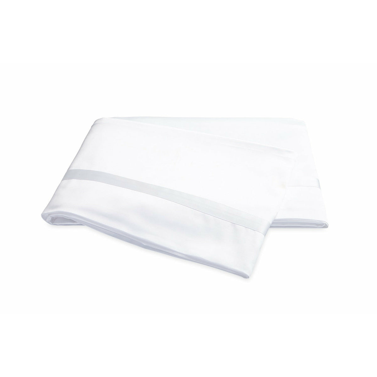 Matouk Nocturne Bedding Collection White Flat Fine Linens