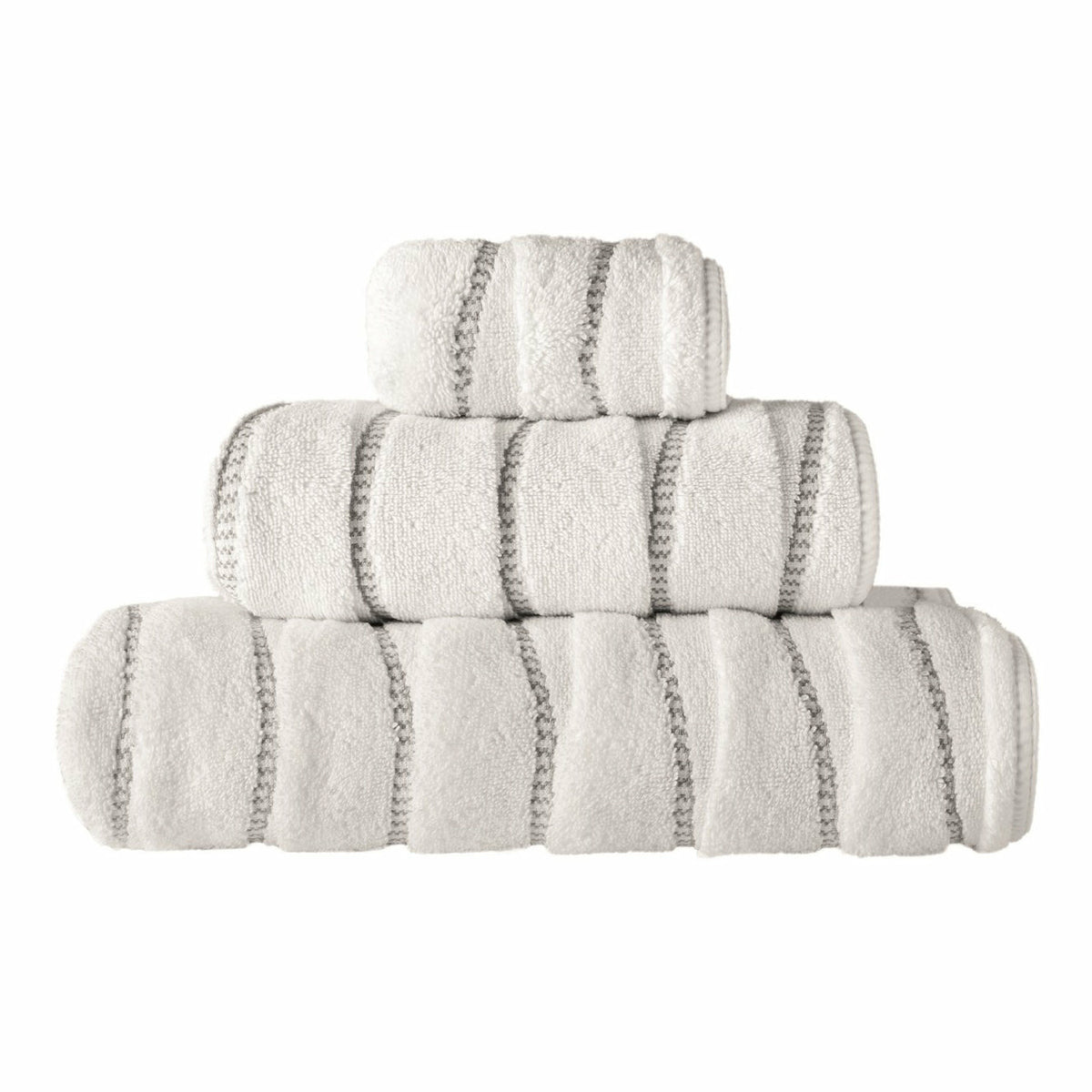 Graccioza Opera Bath Towels and Rugs Stack White Fine Linens