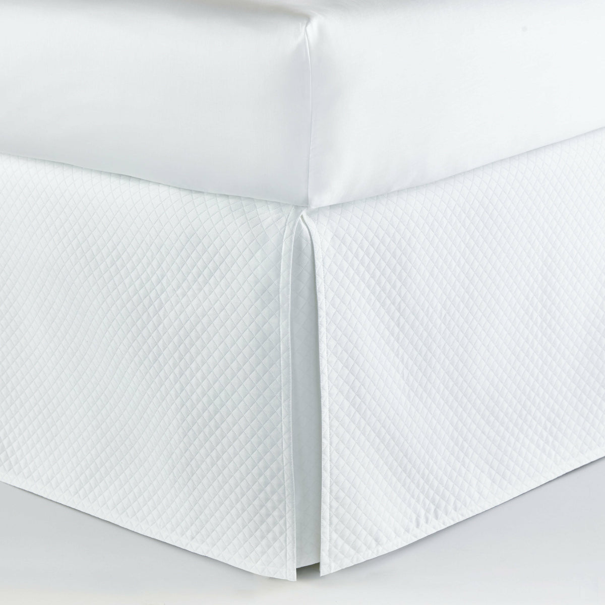 Peacock Alley Oxford Tailored Bedding Bedskirt White Fine Linens