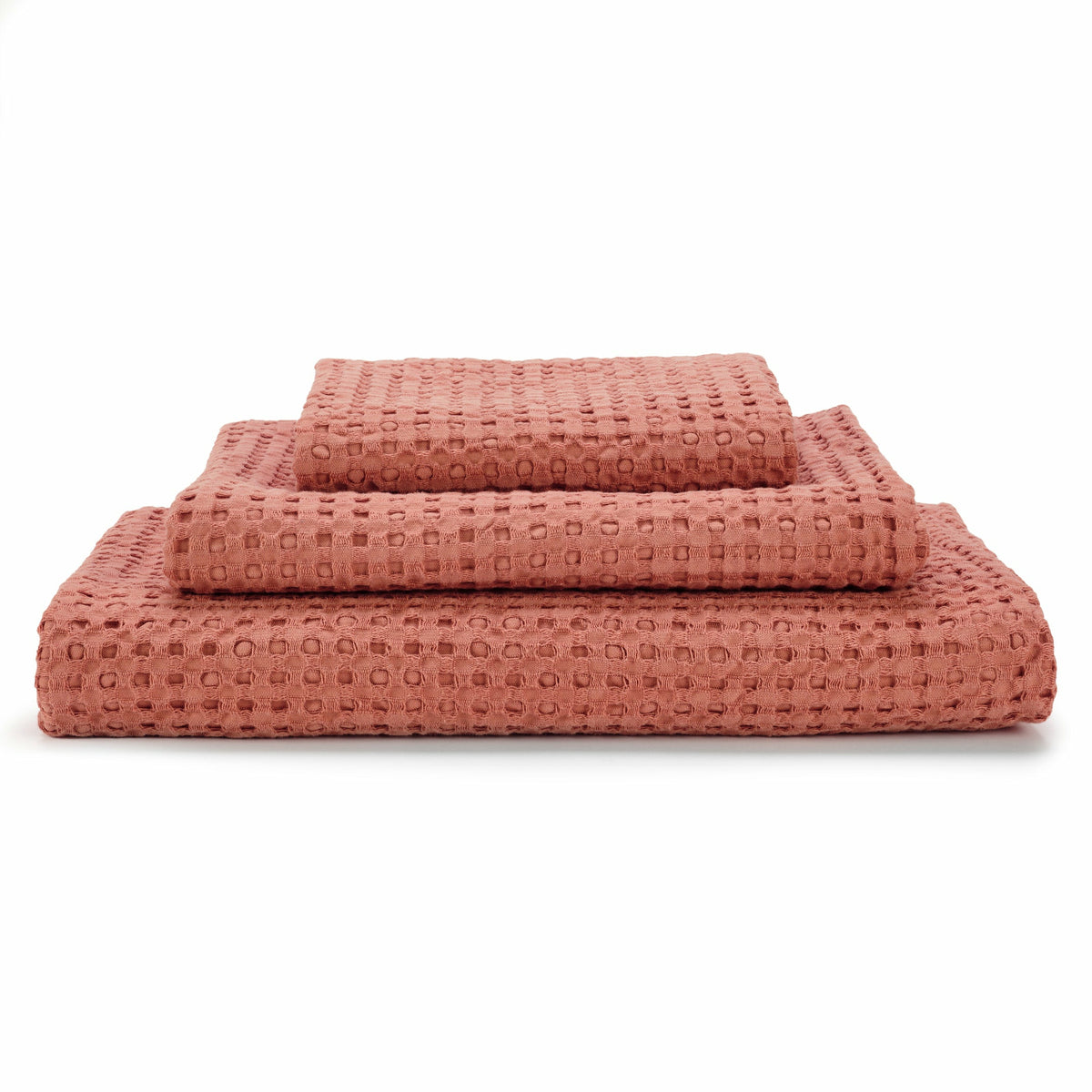 Abyss Pousada Bath Towels Stack 2 Terracotta (685) Fine Linens