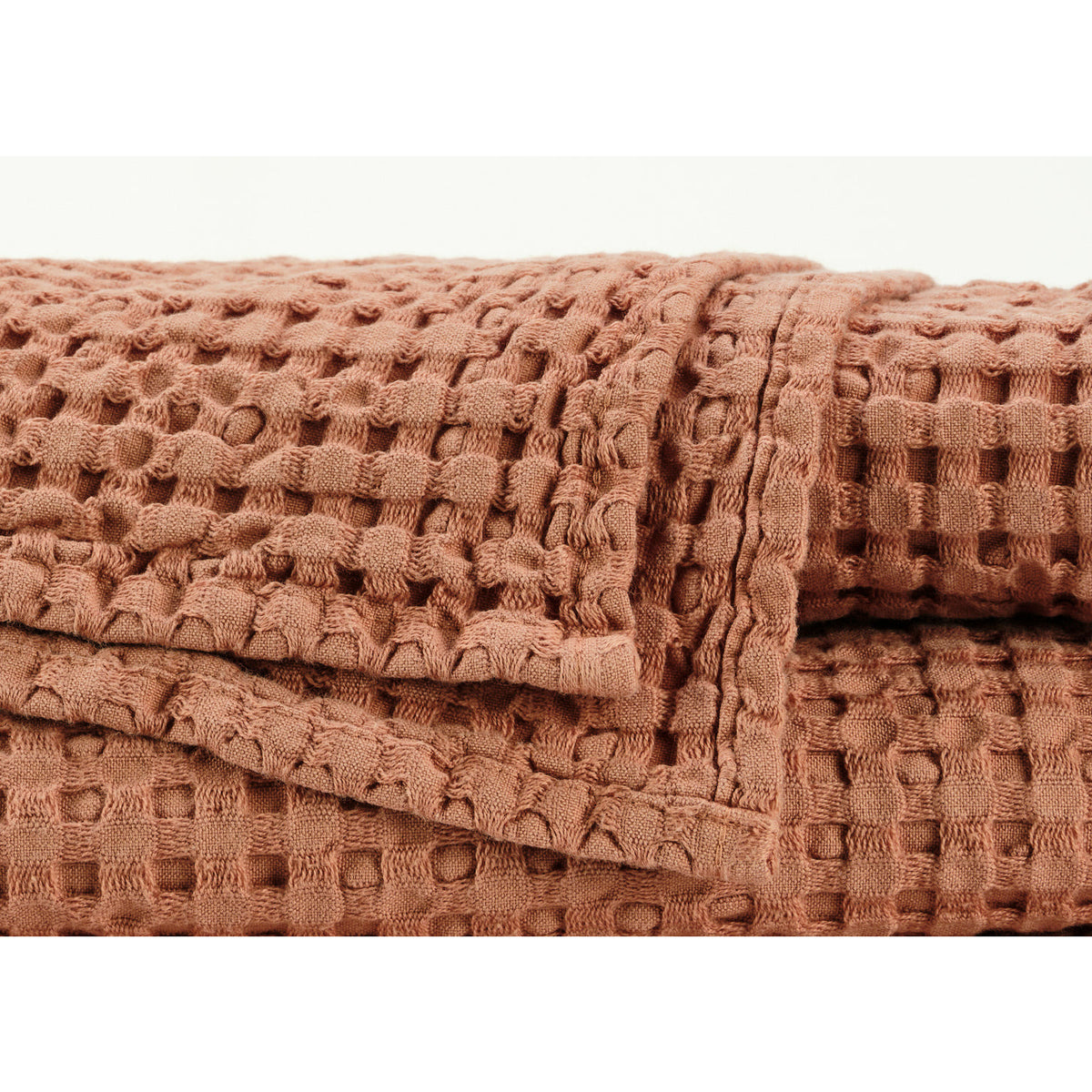 Abyss Pousada Bath Towels Close Up Terracotta (685) Fine Linens